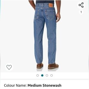 Levi's 550 Relaxed‎ fit jeans,medium stonewash color,men's W33 L34